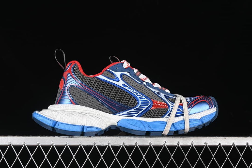 Side profile highlighting the layered panels and chunky sole
