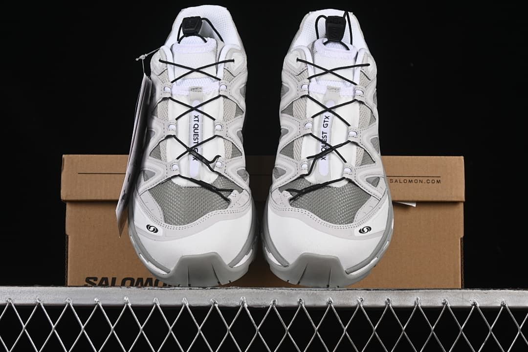 Front view of the pair showing the toe boxes and lacing