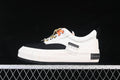 Side view of a white and black VESSEL x Snowflake platform sneaker