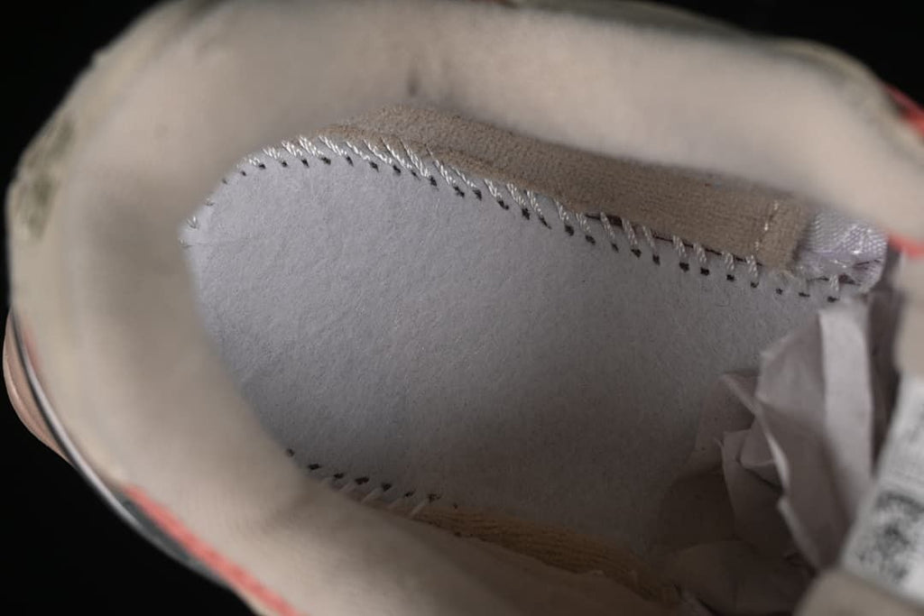 Close-up view inside the sneaker