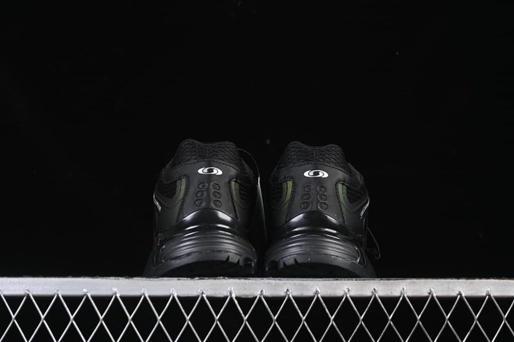 Rear view of both shoes showing the heel design