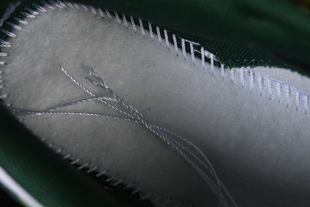 Close-up of stitching and interior lining