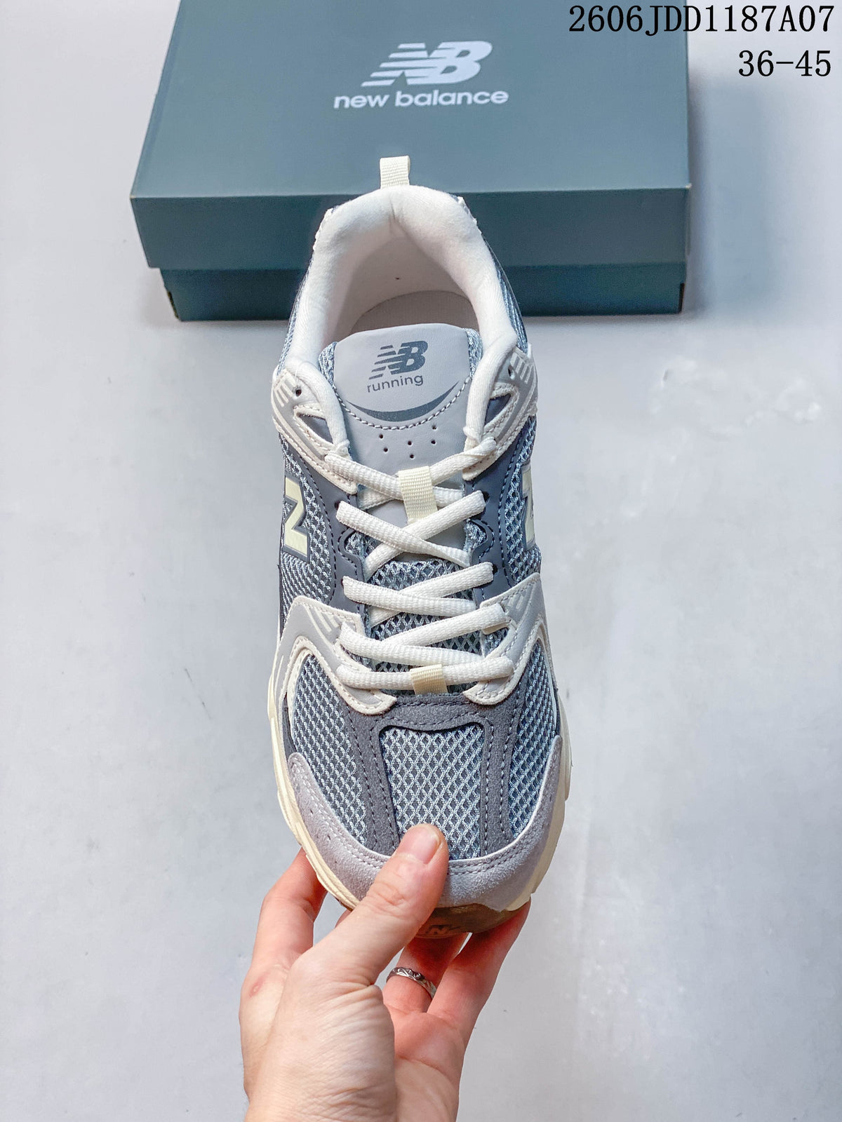 Top view of the sneaker showing its mesh panels, laces, and padded collar.