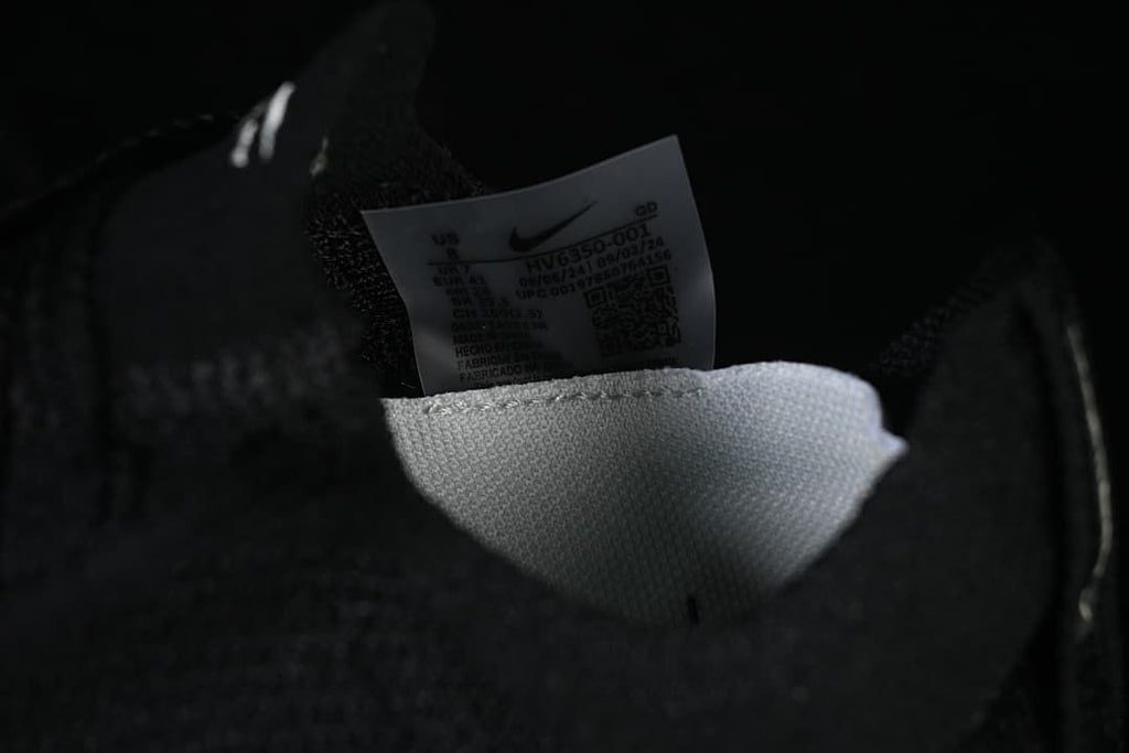 Close-up of the shoe label inside the collar