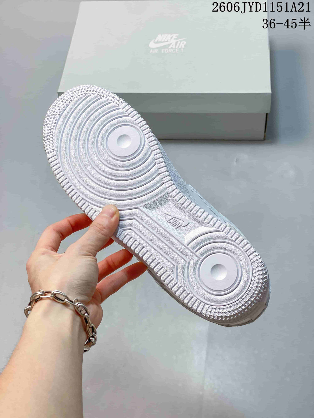 Close-up of the sneaker’s textured outsole