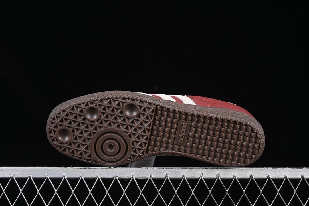 Underside showing the dark brown outsole tread pattern