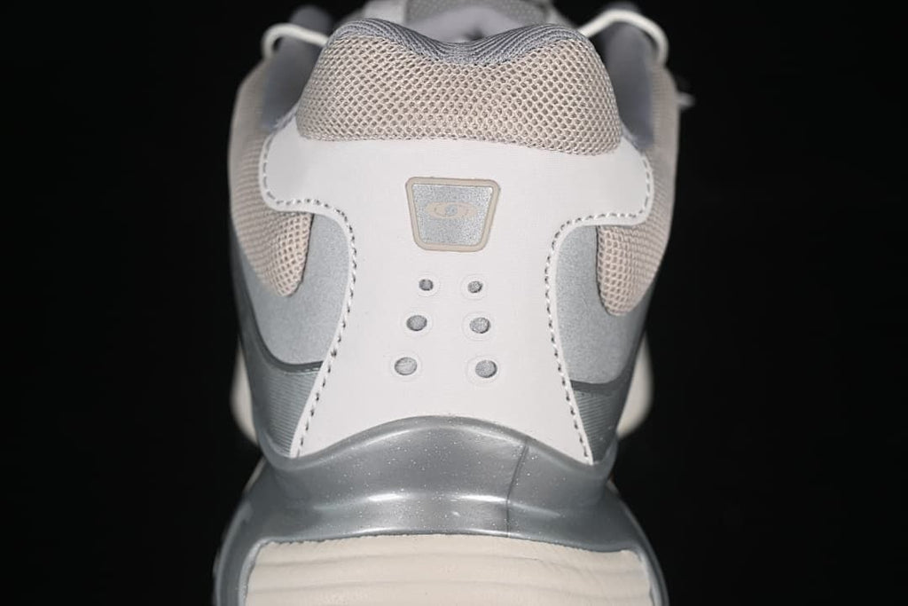 Rear view of the sneaker showing the heel panel and collar.
