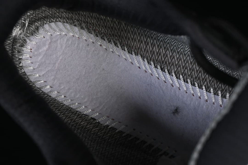 Close-up of the shoe's interior construction