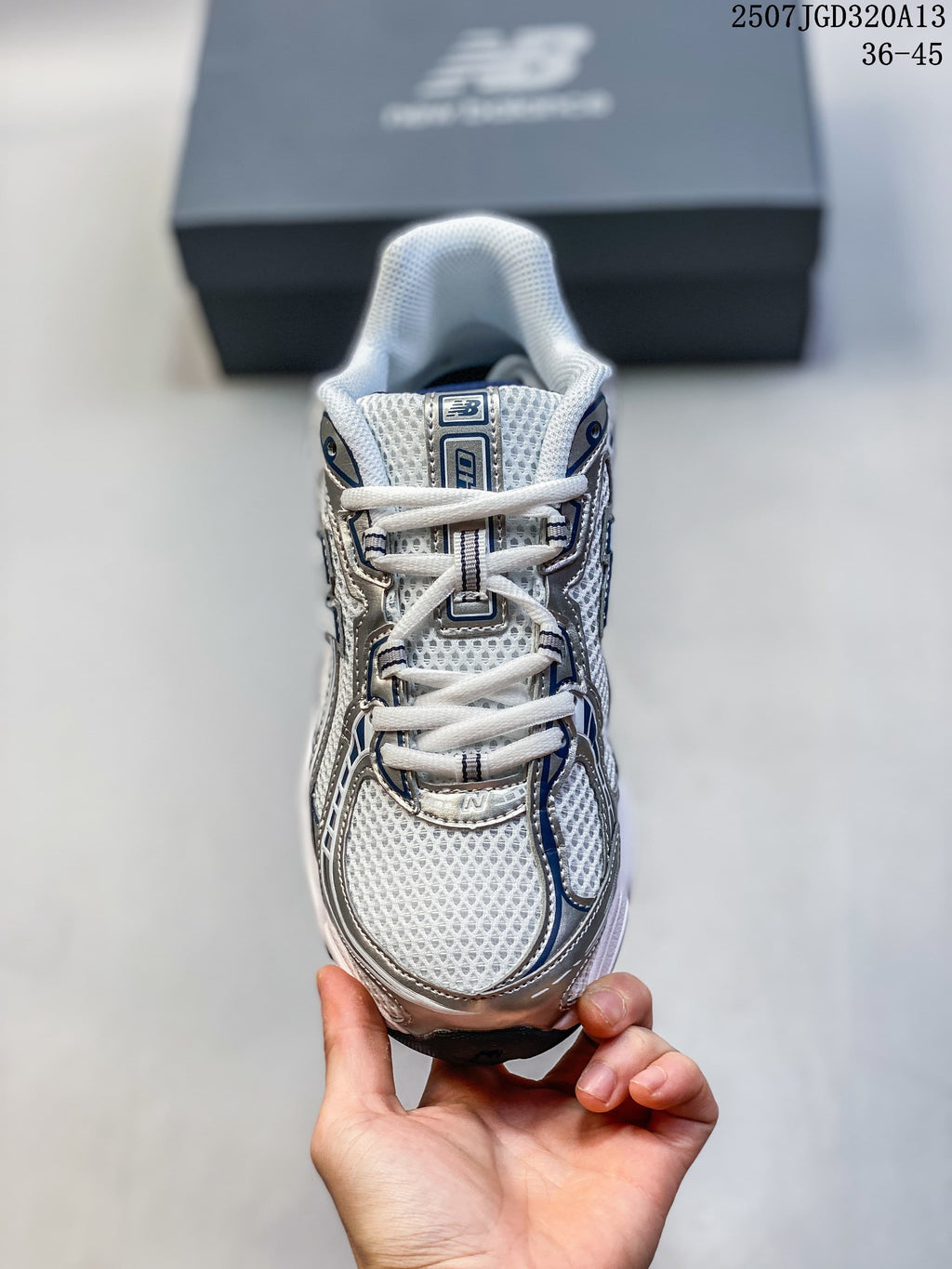 Front view showing the mesh-look toe, laces, and layered overlays.