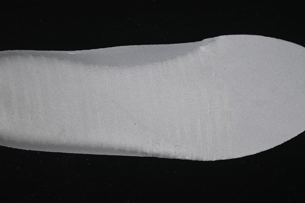Close-up of the light-colored shoe insole