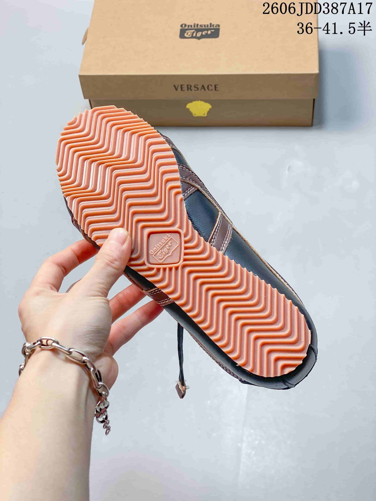Close-up of the pale pink ridged outsole on the sneaker