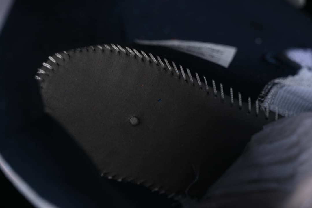 Close-up view inside the shoe