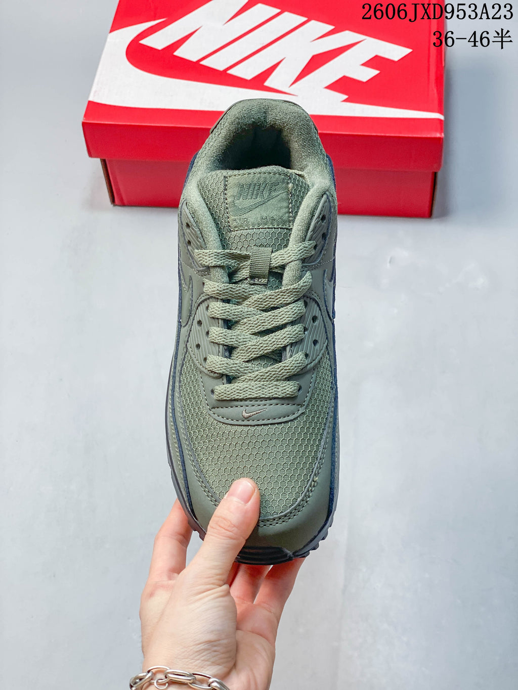 Top view of the sneaker showing its mesh panels and lace-up front
