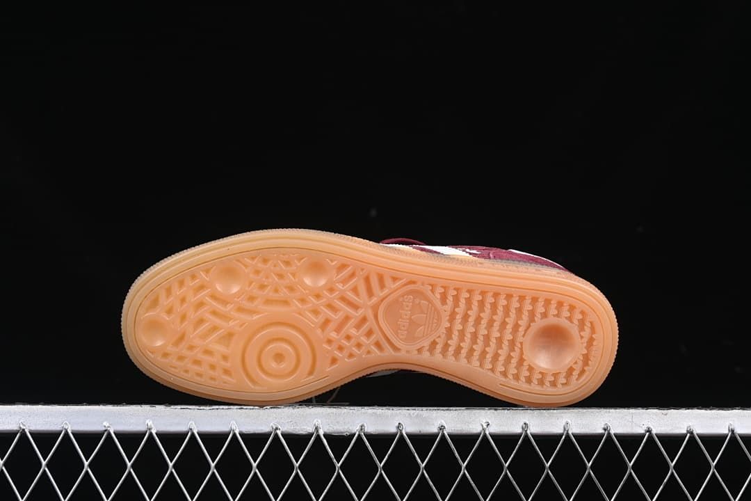 Underside view of the gum-colored outsole tread