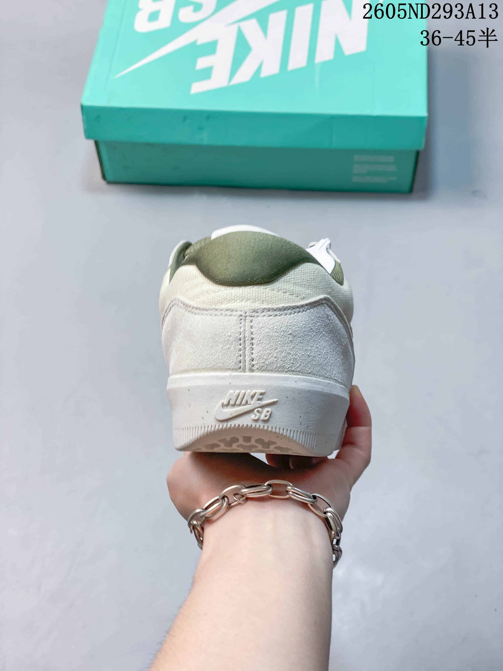 Rear view showing the heel panel and Nike SB branding on the midsole.