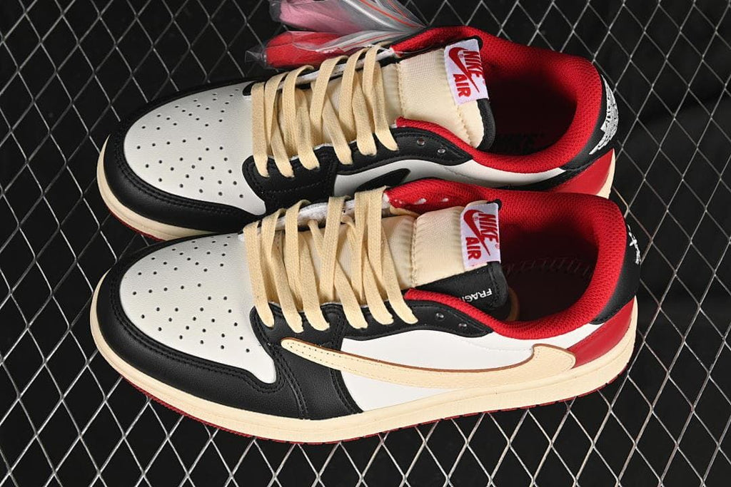 Pair of low-top sneakers shown from above at an angle