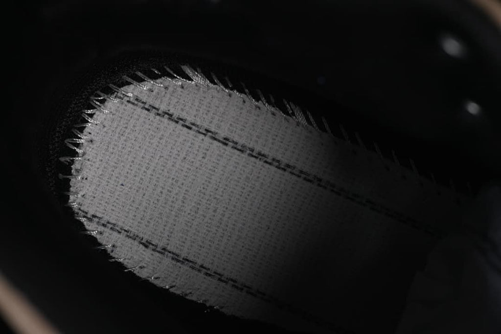 Close-up of interior shoe construction