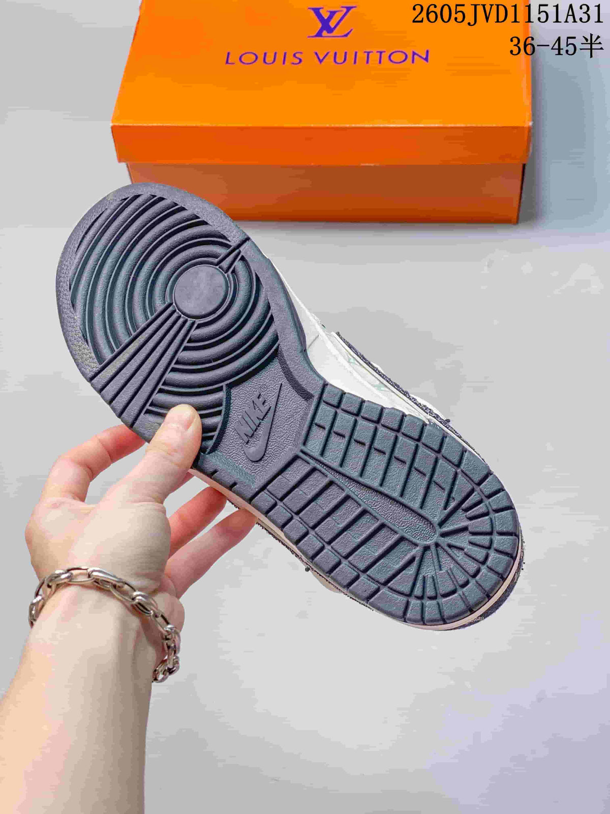 Underside of a sneaker showing a dark circular-pattern outsole