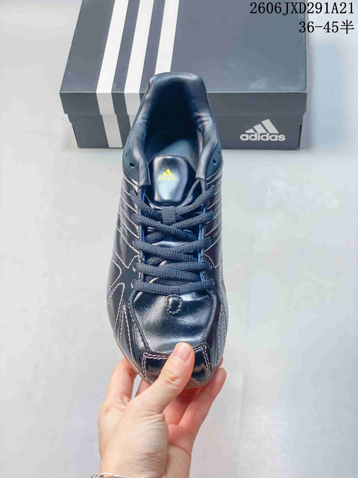 Top view of the lace-up front of a navy Ghost Sprint sneaker