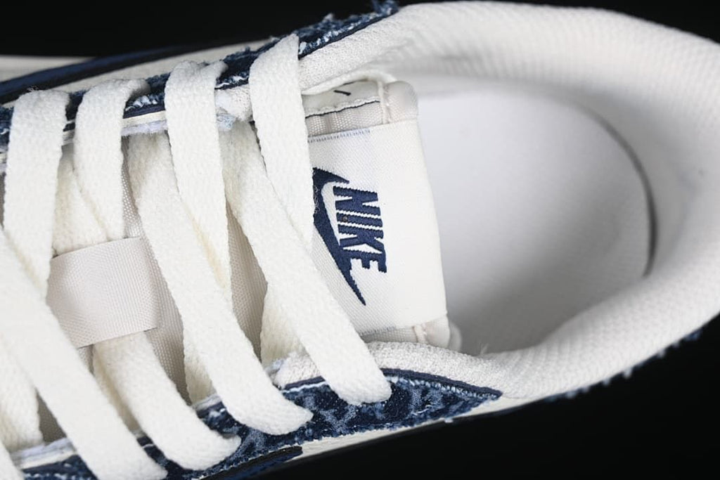 Close-up of the tongue, laces, and padded collar
