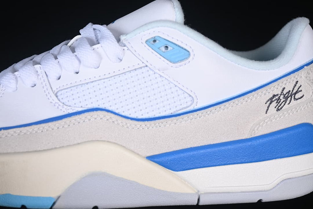 Close-up of the perforated side panel and Flight heel detail