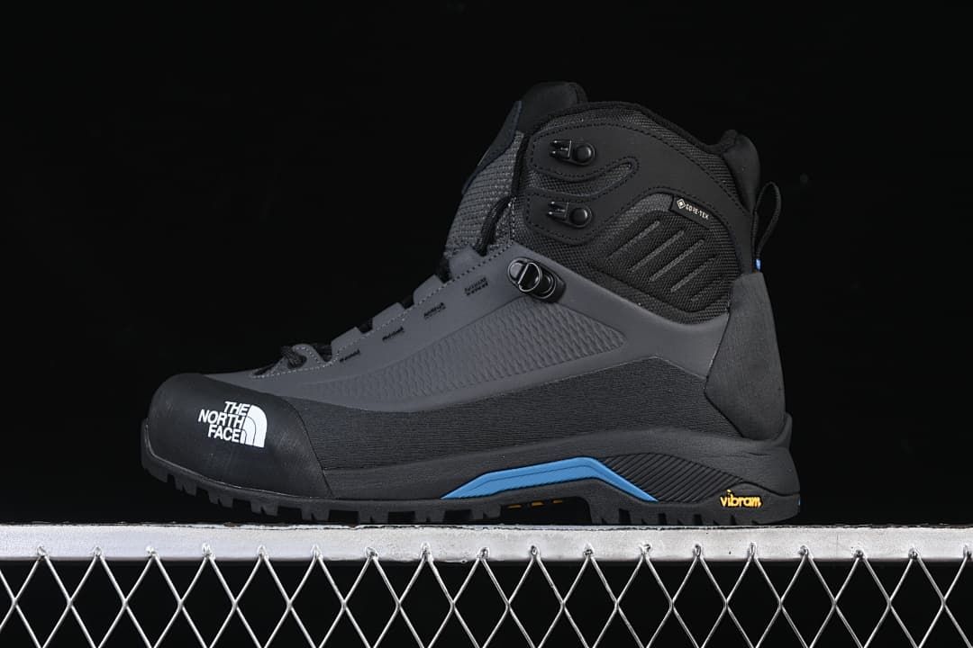Side view of the black and gray Verto Alpine Mid hiking boot
