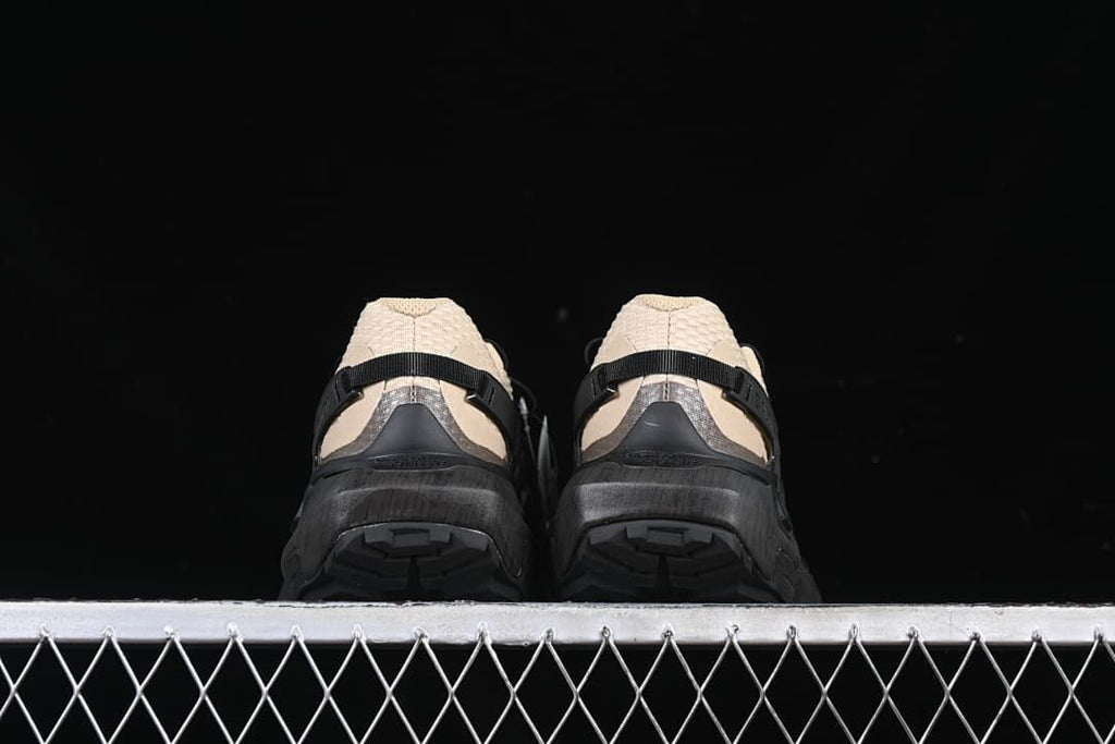 Rear view of both shoes showing heel details