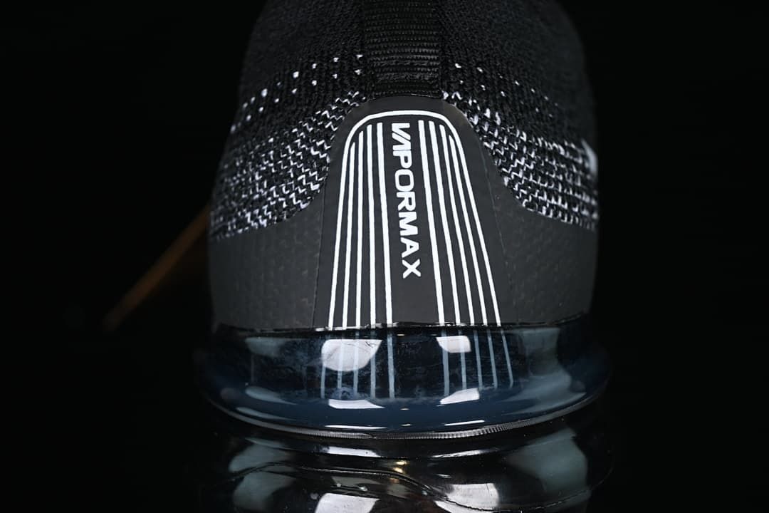Rear view of the shoe showing Vapormax heel detail and visible air sole