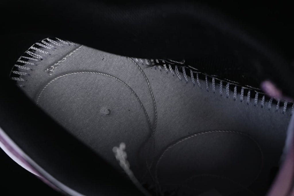 Close-up of the interior stitching and lining