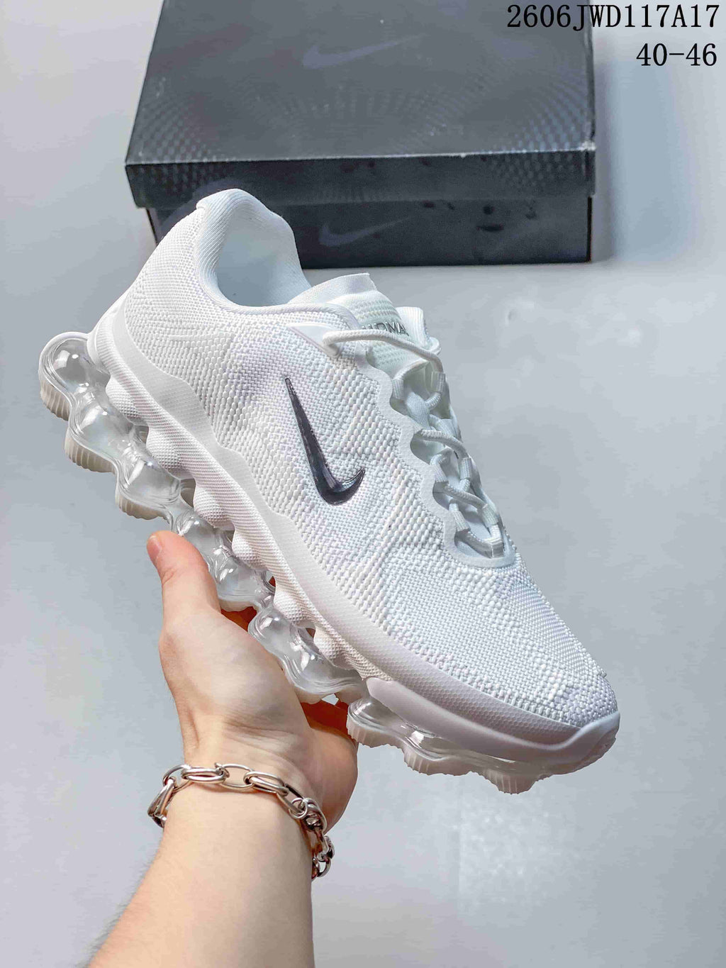Dark gray and neon green Nike Air Liquid Max low-top sneaker