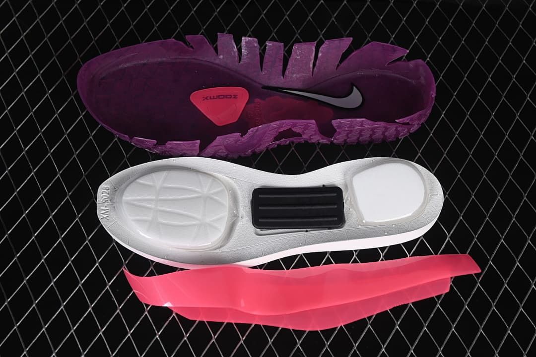 Exploded view showing the shoe outsole and midsole components