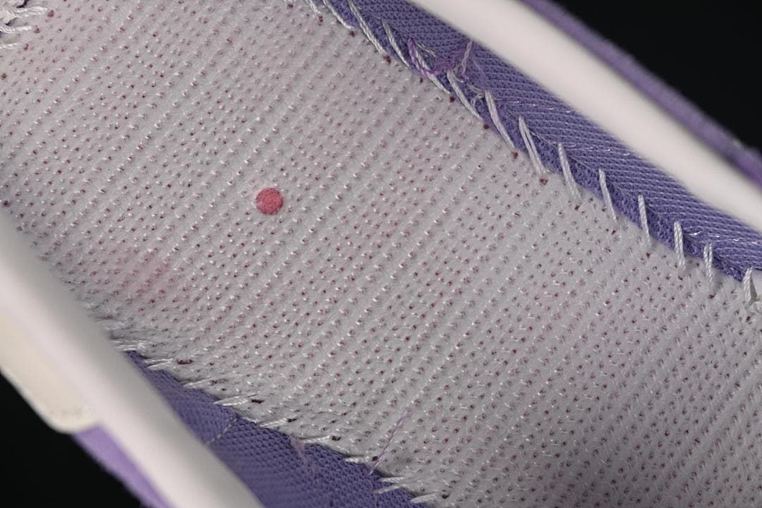 Close-up of the interior lining and stitching