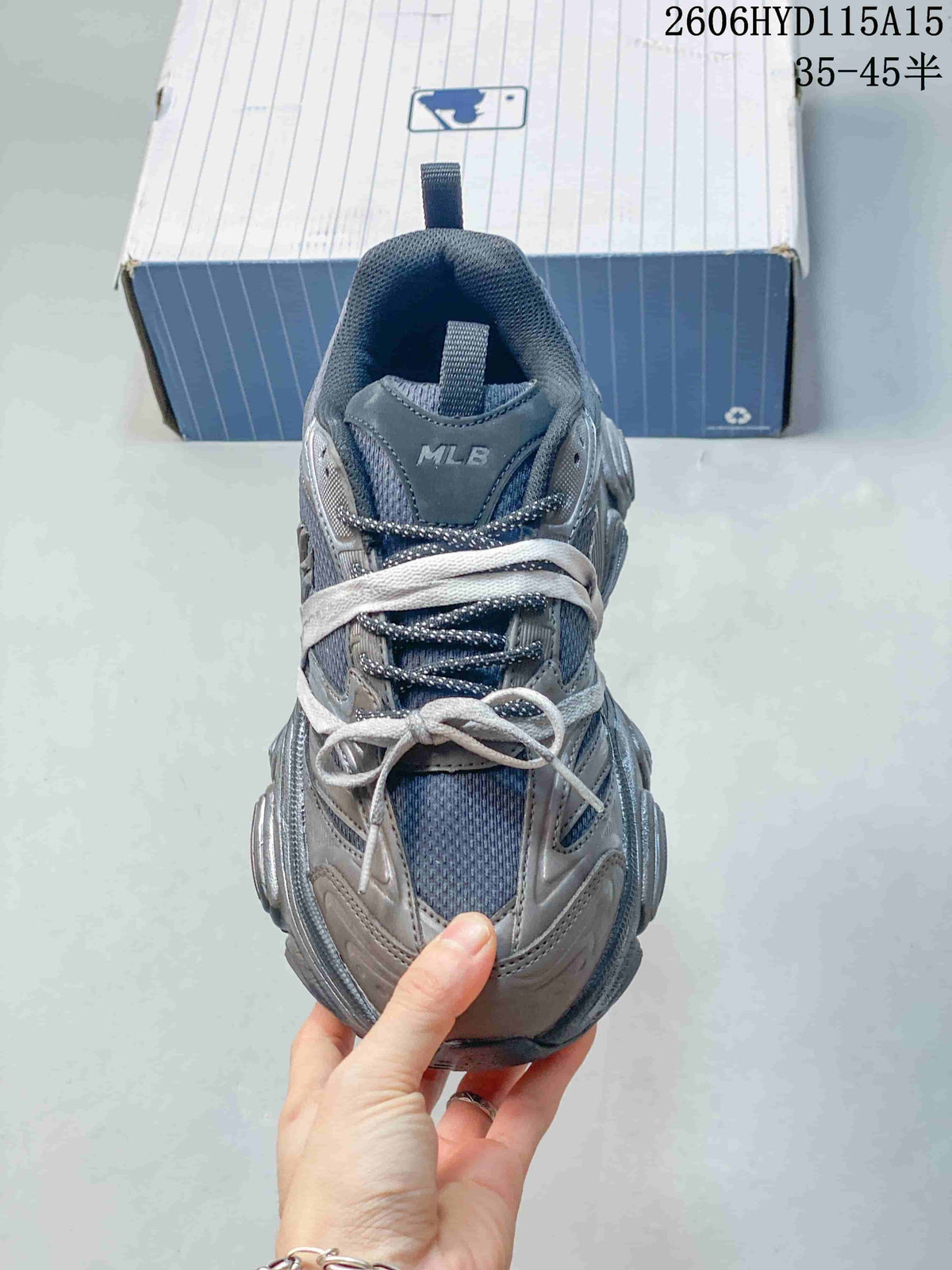 Top view of the silver-gray lace-up sneaker