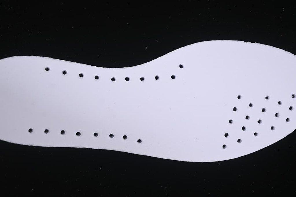 Perforated footbed shown from above
