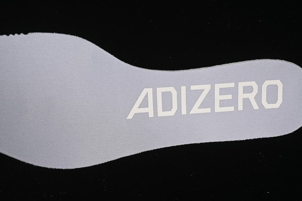 Close-up of the Adizero-branded insole