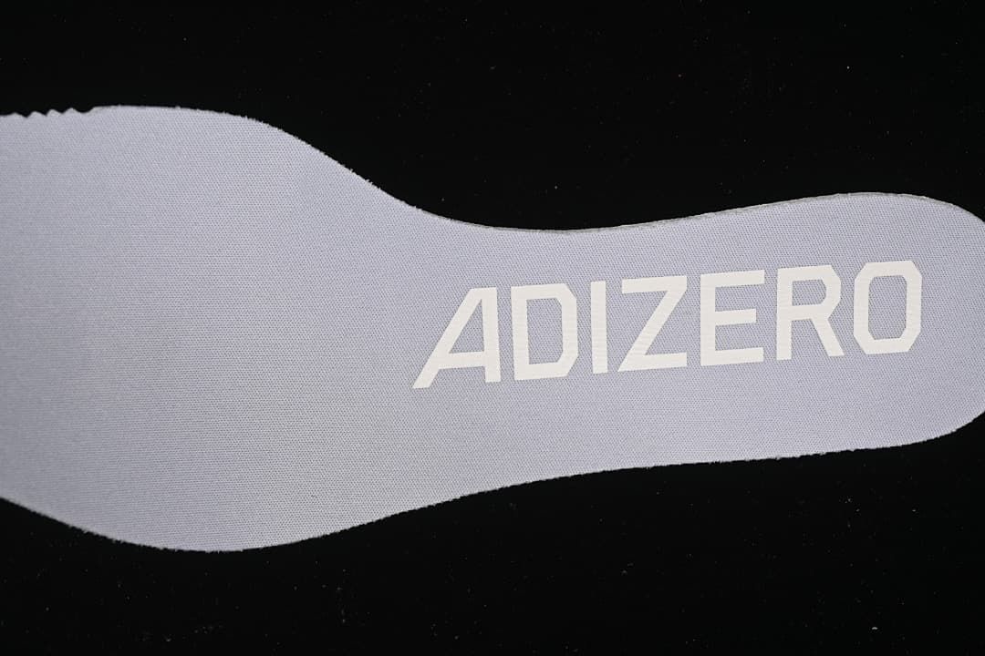Close-up of the Adizero-branded insole