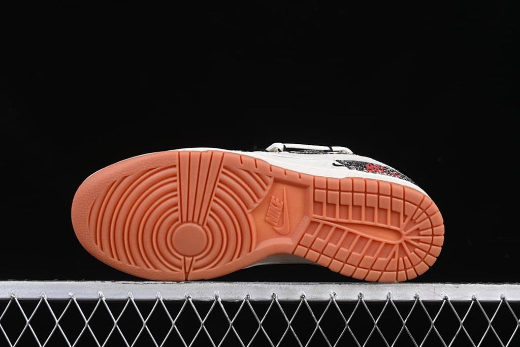 Underside view showing the gum-colored outsole tread
