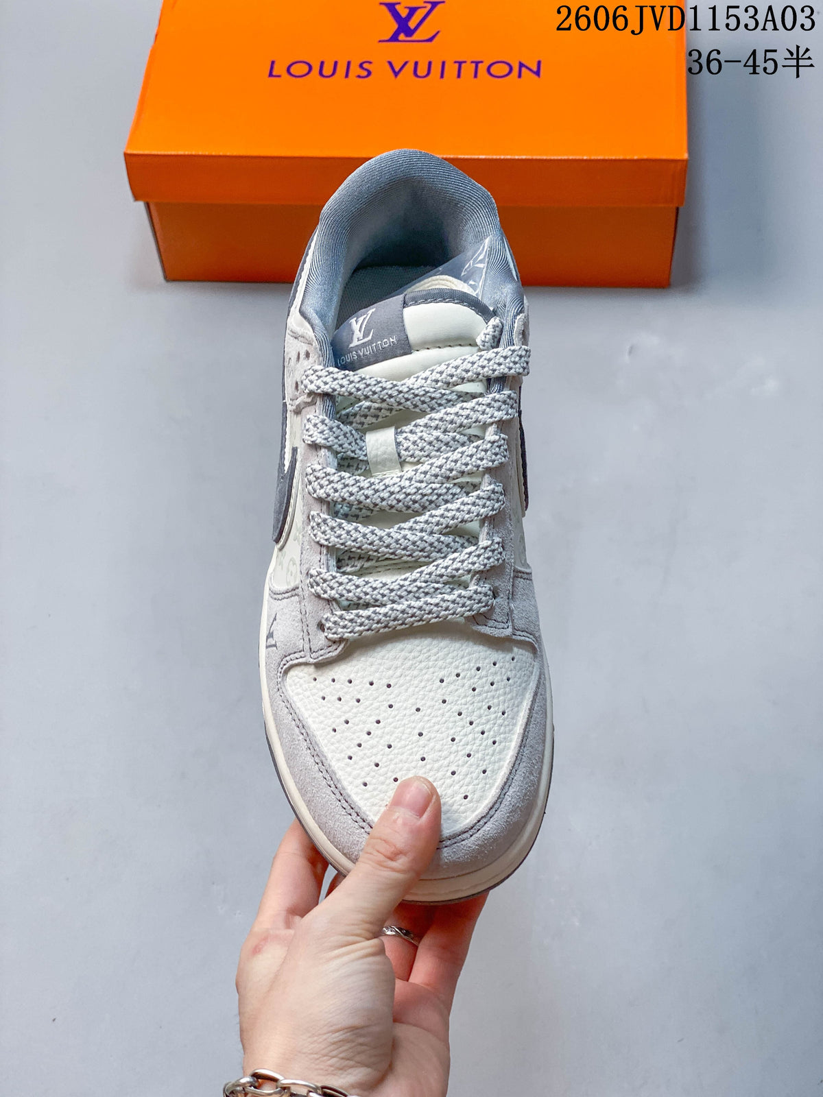 Front view showing the perforated toe and lace-up fastening