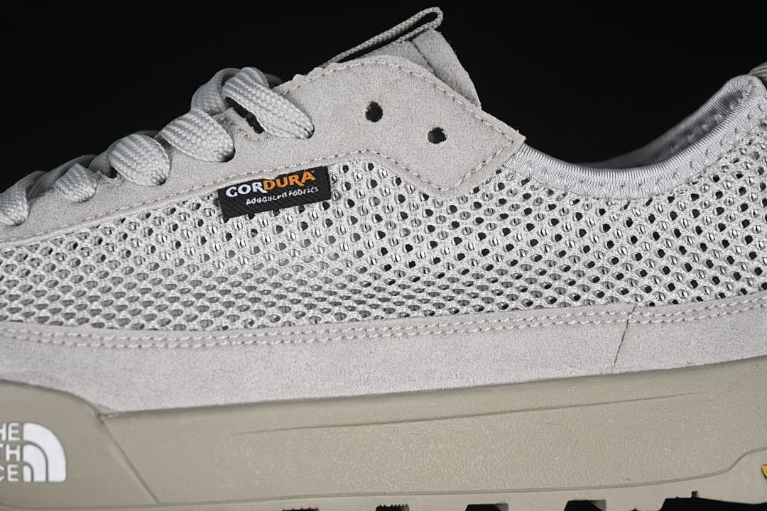 Close-up of the mesh-style upper, overlays, laces, and CORDURA tag.
