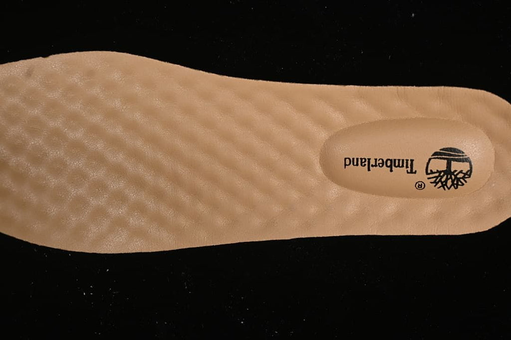 Close-up of the Timberland-branded insole