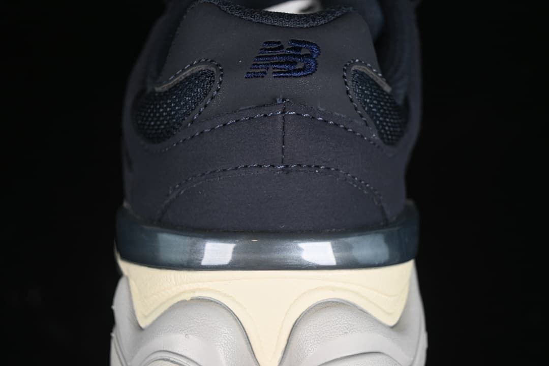 Close-up of the sneaker heel and layered sole