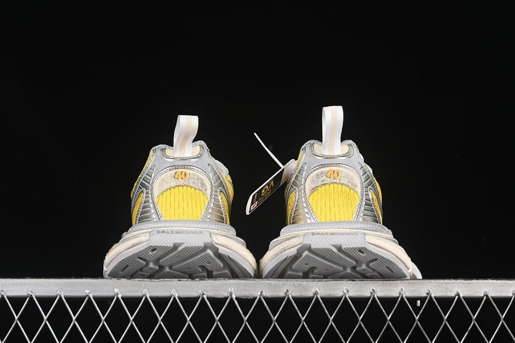 Rear view of the pair showing heel details and size markings