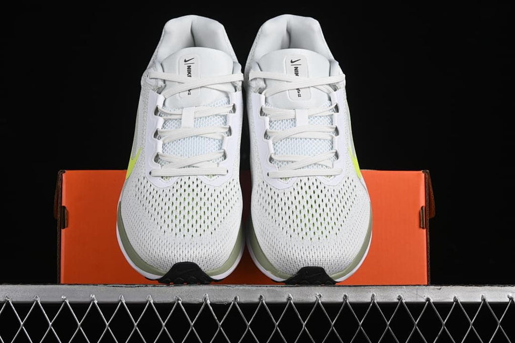 Top-down view of the pair showing the laces and perforated toe boxes.