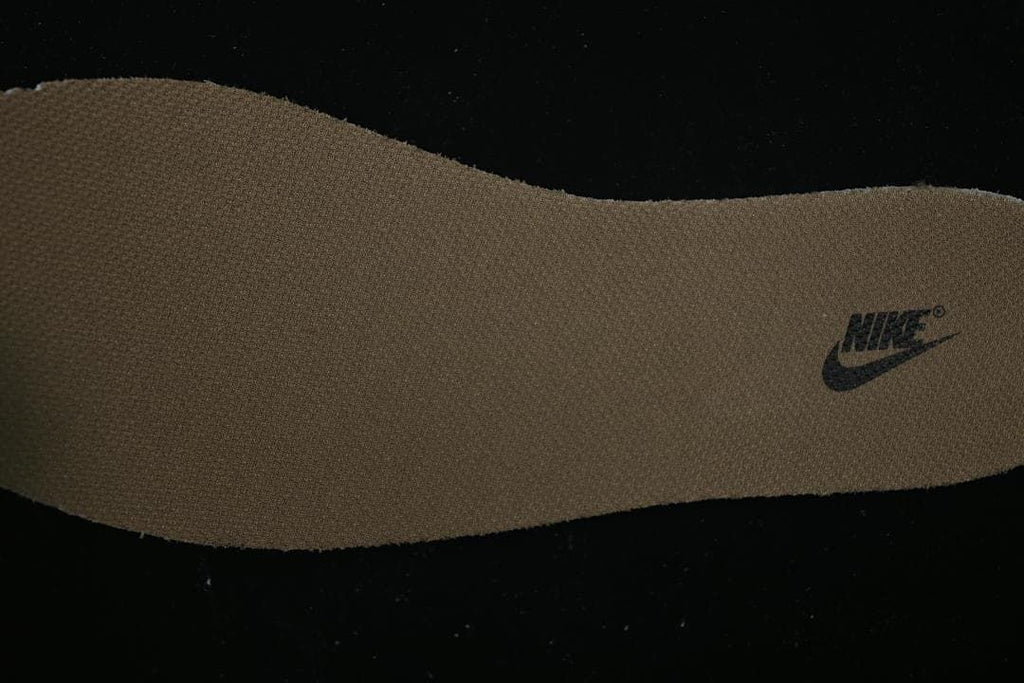 Close-up view of the textured insole with Nike branding
