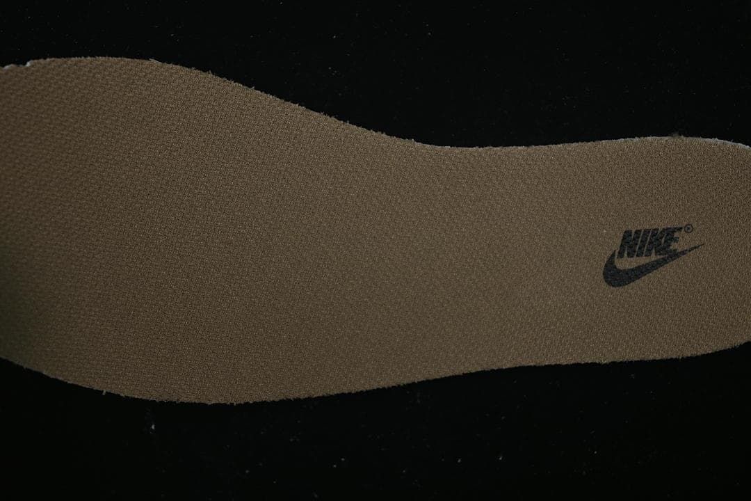 Close-up view of the textured insole with Nike branding