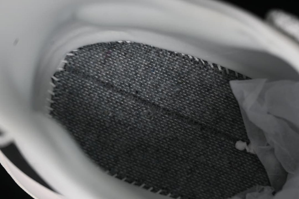 Close-up of the shoe's textured upper material