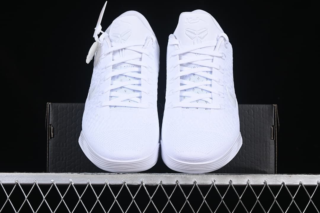 Front view of the pair showing the toe shape and laces