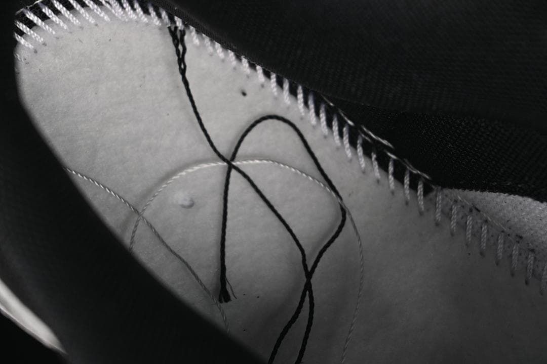 Close-up of the inside stitching and lining