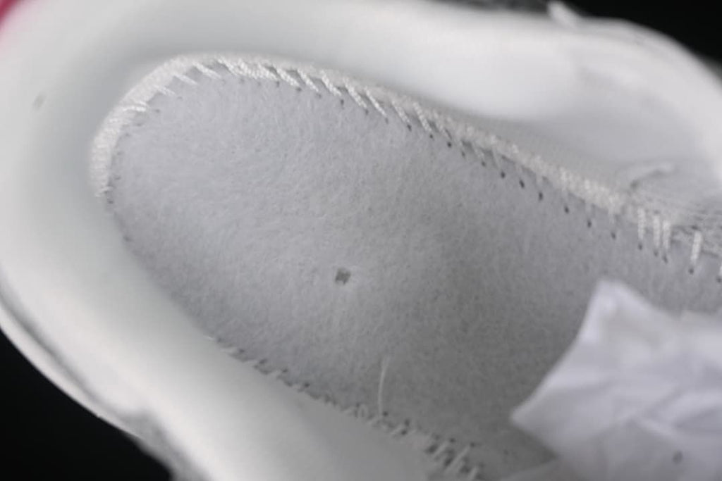 Close-up of the sneaker's inner lining and stitching