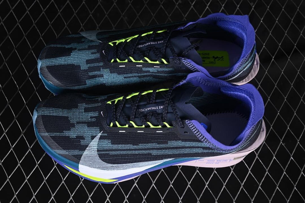 Pair of Nike ZoomX Streakfly 2 shoes viewed from above.